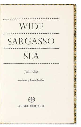 Rhys, Jean (1890-1979) Wide Sargasso Sea, special copy presented to the author with signed note.